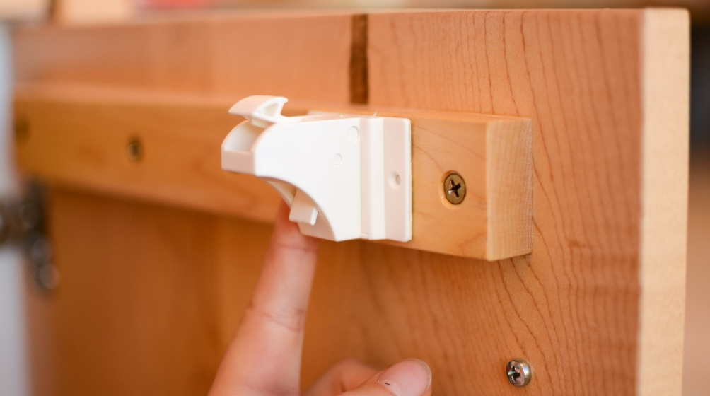 BabyKeeps Child Safety Locks - secure your cabinets and drawers to keep your little one safe