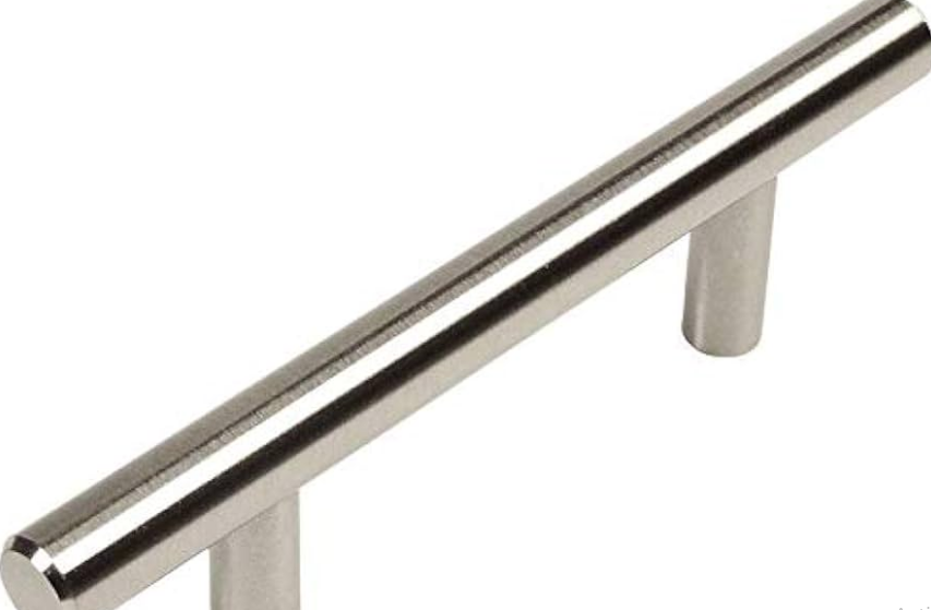 Image of Cosmas 305-030SN satin nickel cabinet hardware euro style bar handle pull