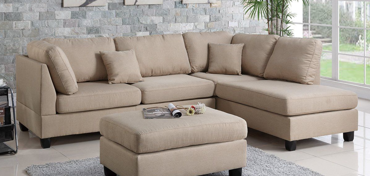 Image of the Andover Mills Hemphill Reversible Sectional with Ottoman