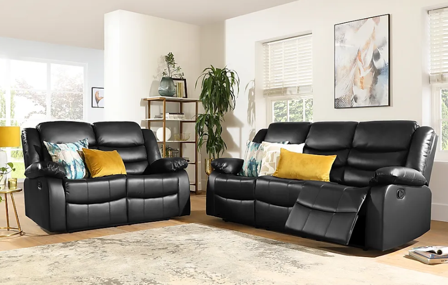 Image of the Best Choice Products Faux Leather Recliner Sofa, a comfortable and stylish seating option for your living room or entertainment area.