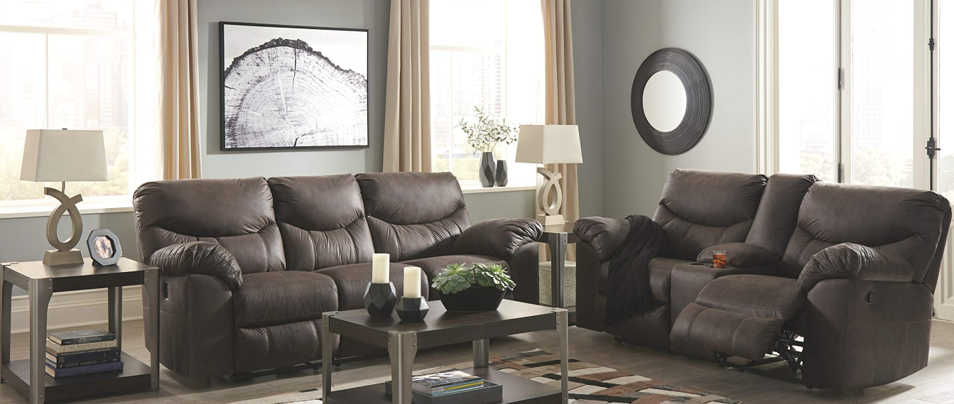 Image of Ashley Furniture Boxberg Reclining Sofa - A comfortable and stylish sofa with reclining feature