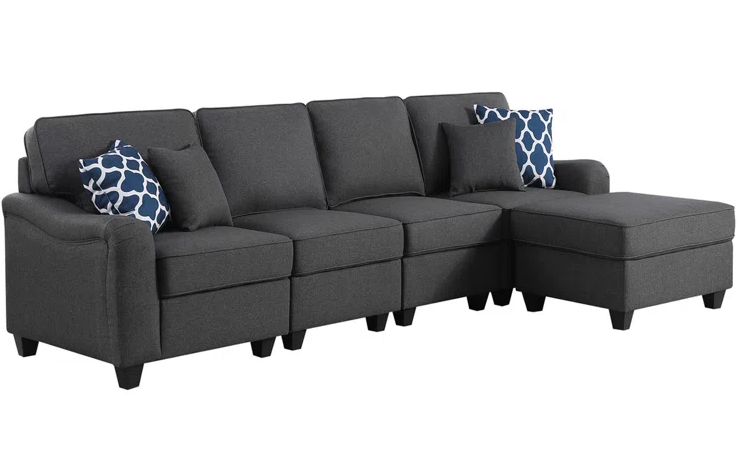 Image of the Andover Mills Rosina Reversible Sleeper Sectional, a versatile and stylish furniture piece for your living space