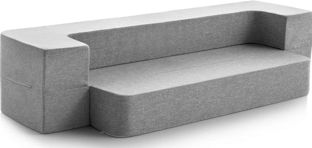 Image of the SameLUCID 4 Inch Convertible Foam Folding Sofa Bed Mattress in Queen size