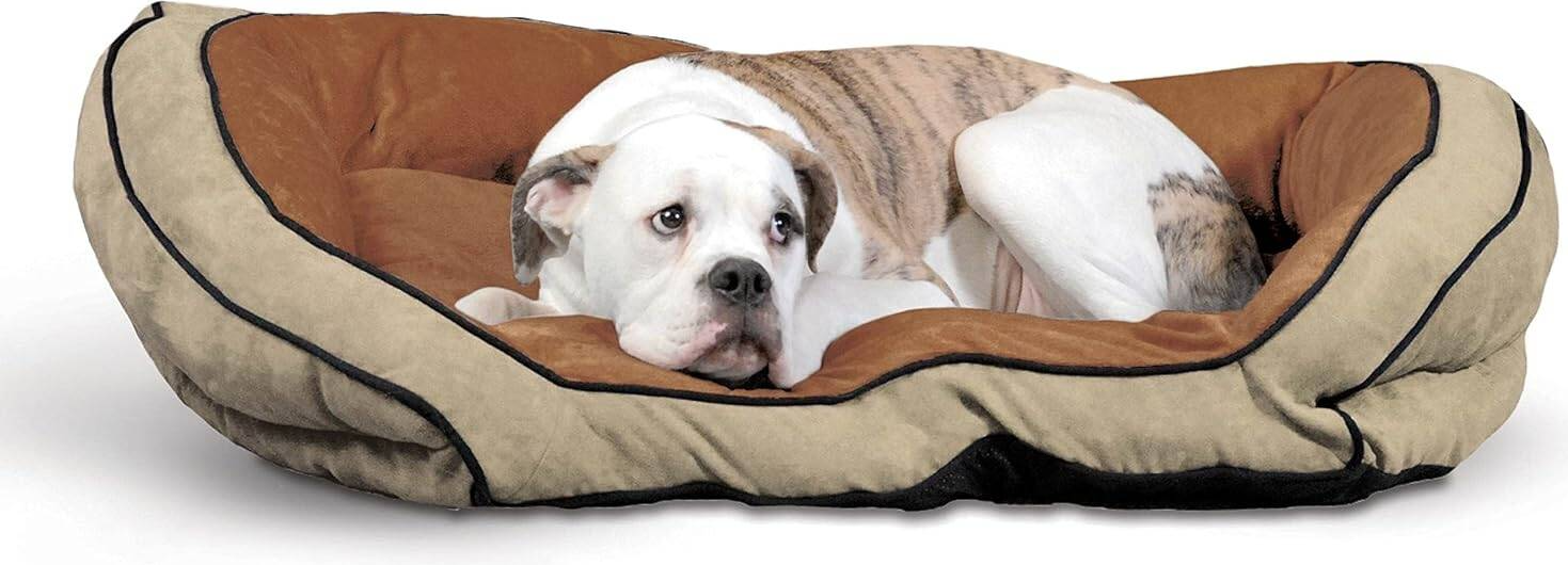 K&H Pet Products Bolster Couch - Comfortable and Stylish Pet Bed for Dogs and Cats