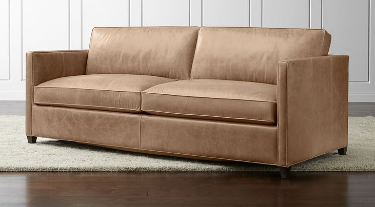 Image of the Crate and Barrel Dryden Queen Sleeper Sofa, a stylish and comfortable sofa that easily converts into a queen-sized bed.