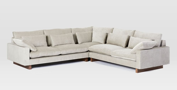 SameHarmony Down-Filled Sofa in a cozy living room setting