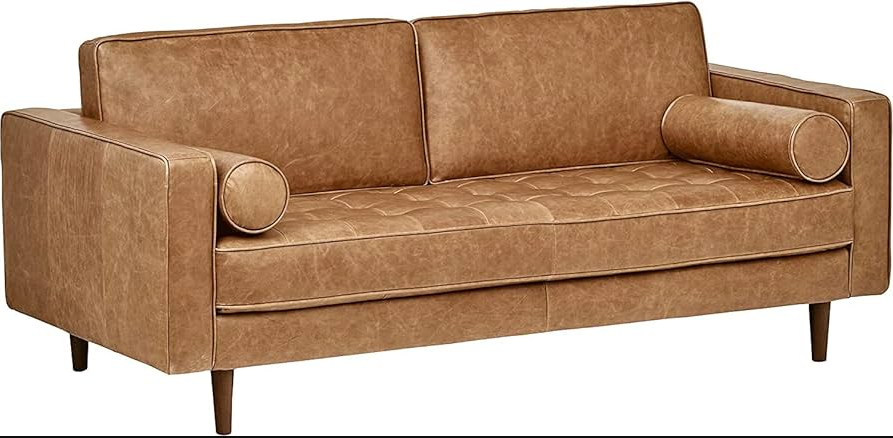 Amazon Rivet Revolve Modern Sofa in stylish living room setting