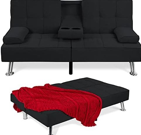 Image of the Best Choice Products Modern Faux Leather Futon - a stylish and versatile furniture piece for any living space.