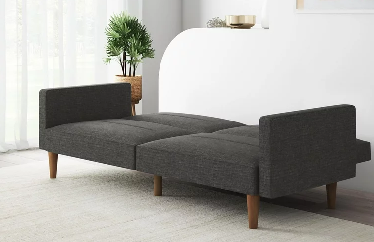 Mainstays Channel Tufted Futon in stylish design and comfortable seating