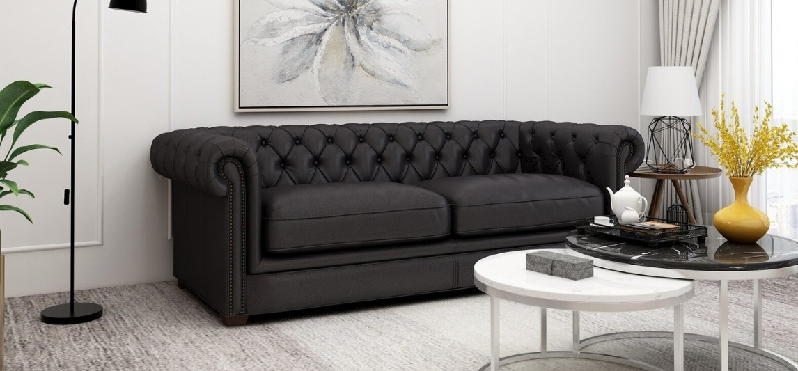 Image of The Kensington Chesterfield Sofa by Darby Home Co, a luxurious and elegant piece of furniture