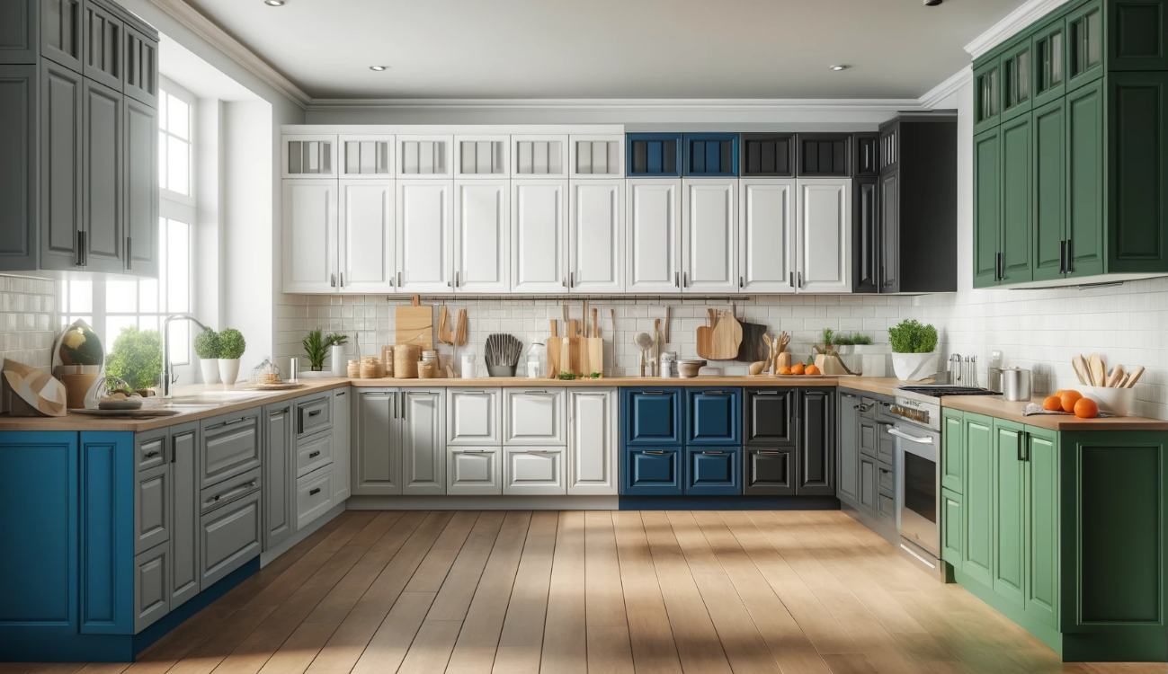 Best color to paint kitchen cabinets - a photo showing a beautifully painted kitchen cabinet in a stylish and modern color