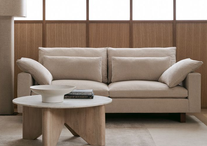 West Elm Harmony Sofa in a modern living room setting