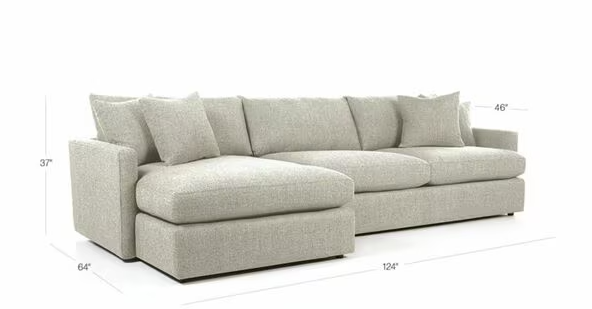 Modern and stylish Crate and Barrel sofa perfect for any living room decor