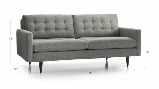Image of Crate and Barrel Petrie Sofa, a stylish and comfortable furniture piece