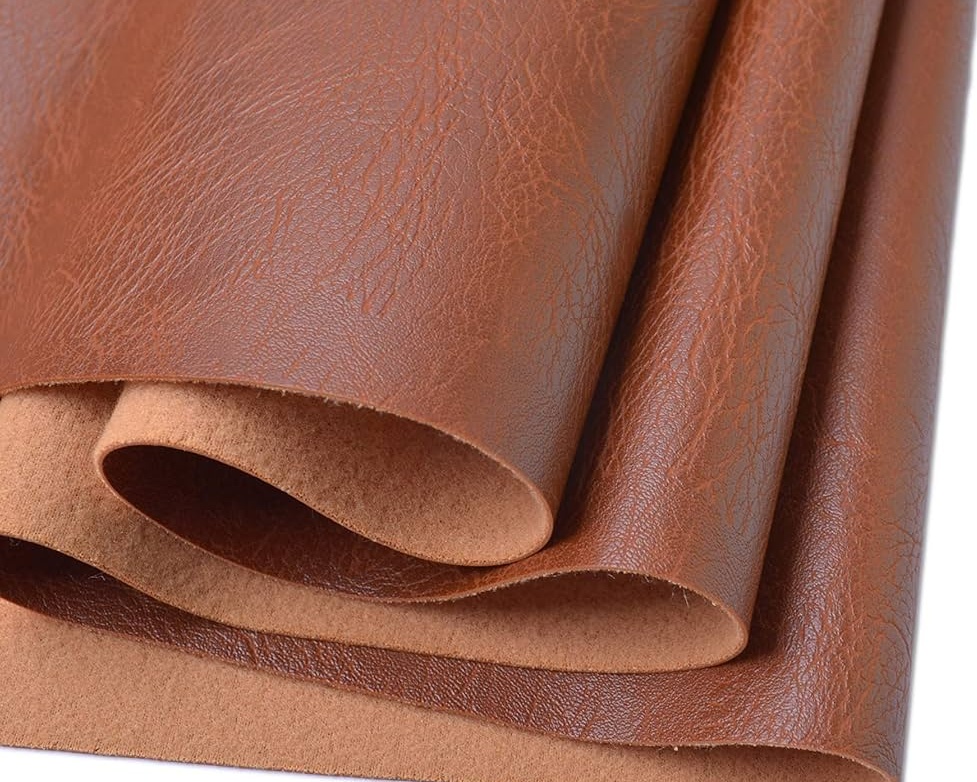 Image of a high-quality leather fabric with a smooth texture