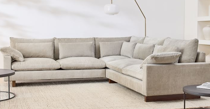 West Elm Harmony Sofa in modern living room setting