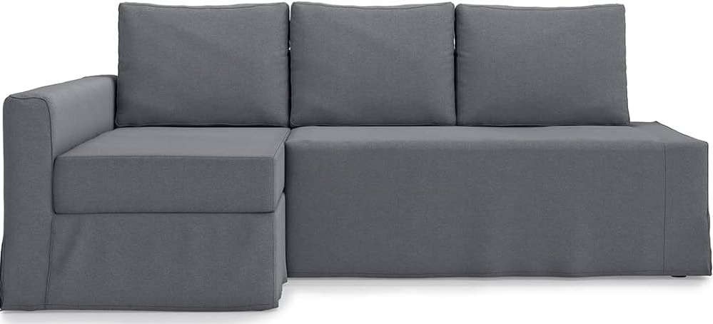 IKEA Friheten Sleeper Sectional sofa in gray fabric with chaise lounge