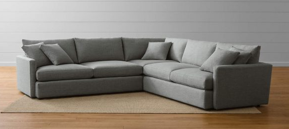 Image of Crate and Barrel Lounge II 3-Piece Sectional Sofa