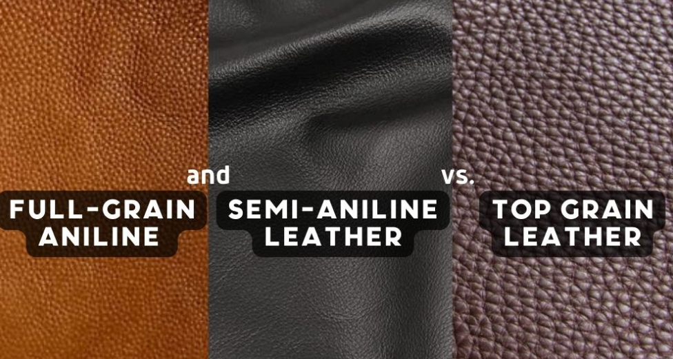 Top-grain leather handbag