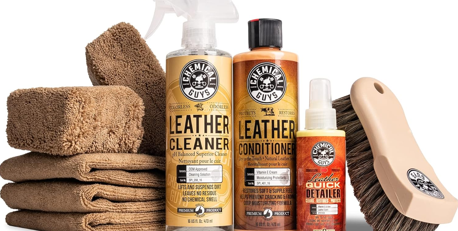 Chemical Guys Leather Cleaner and Conditioner - Nourishing and protecting leather sofa cleaner for extended lifespan