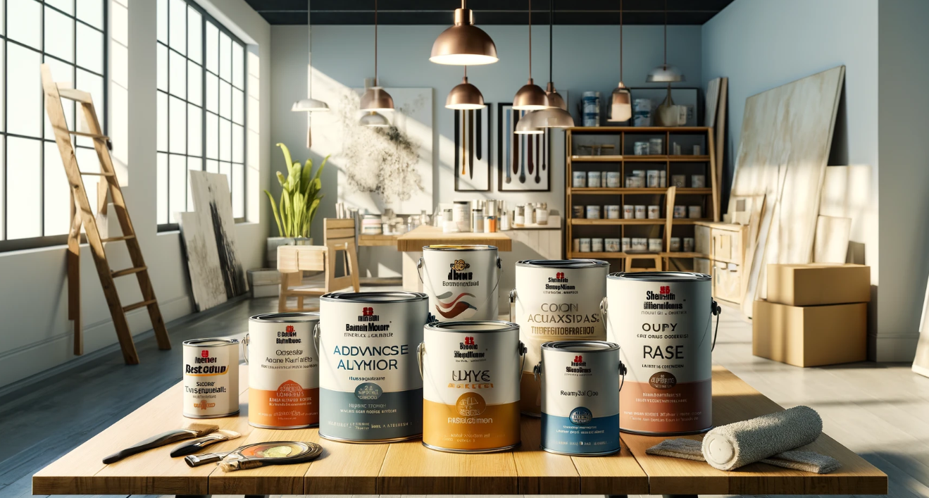 Best paint for cabinets - a variety of high-quality paint cans for cabinet refinishing