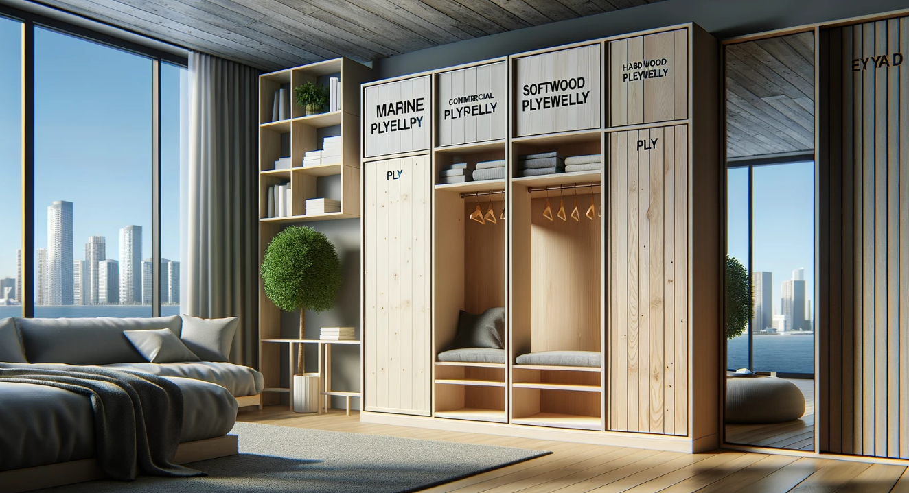 High-quality plywood for wardrobe construction