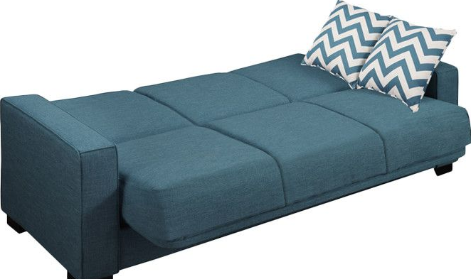 Mercury Row Athena Convertible Sleeper Sofa in modern living room setting