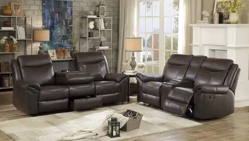 Image of the Homelegance Double Reclining Sofa, a comfortable and stylish piece of furniture for your living room.