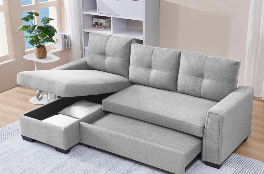 Image of the Latitude Run Tilman Reversible Sleeper Sectional, a versatile and comfortable furniture piece for your living space