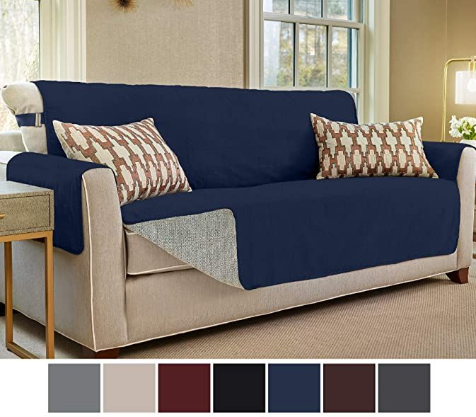 Image of the Gorilla Grip Original Slip Resistant Sofa Slipcover in the same design