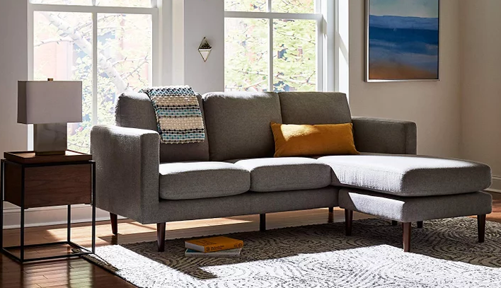 SameRivet Revolve Modern Sofa in contemporary living room setting