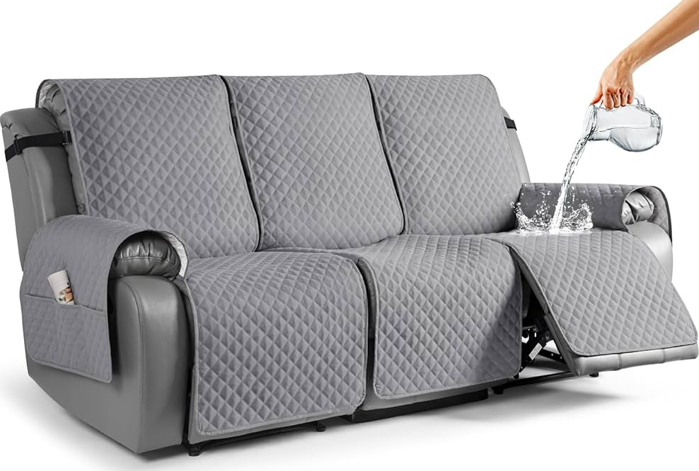 Image of an Easy-Going Recliner Sofa Slipcover in a relaxed and comfortable setting
