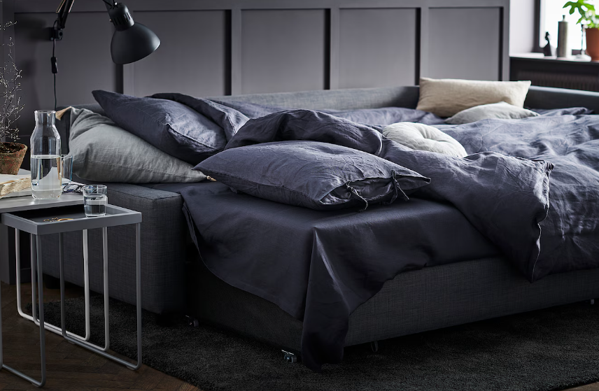 Image of the IKEA Friheten Sleeper Sectional in a cozy living room setting