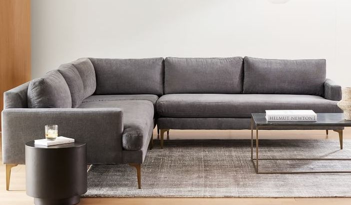 West Elm Andes Sofa in modern living room setting