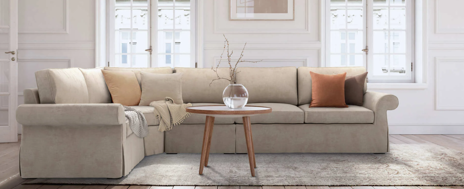 Pottery Barn Pearce Roll Arm Sofa - classic and comfortable seating option for any living room