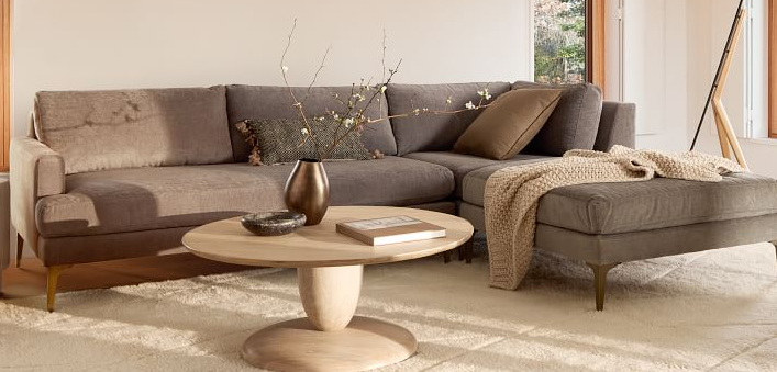 West Elm Andes Sofa in modern living room setting