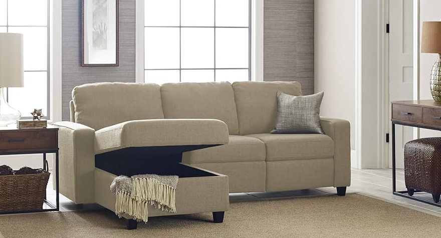 Serta Palisades Reclining Sectional Sofa in a living room setting