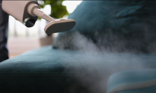Using a steam cleaner to deep clean fabric