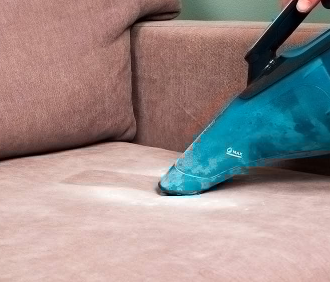 Sprinkle baking soda on sofa to remove odors - let sit for a few hours before vacuuming