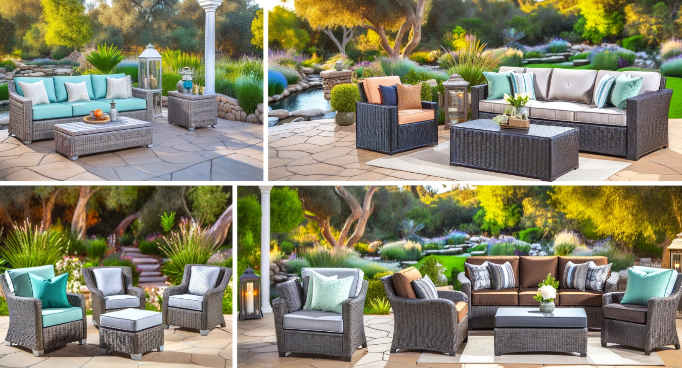 High-quality wicker patio furniture set for outdoor living spaces