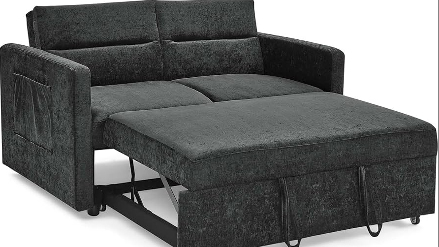 Image of the Rosina Convertible Sleeper Sofa, a versatile and stylish piece of furniture that can easily transform from a sofa to a comfortable sleeper.