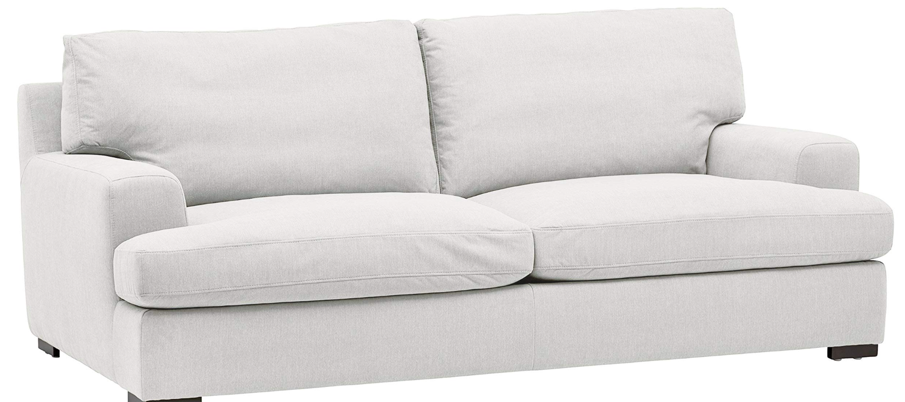 Stone & Beam Lauren Down-Filled Sofa Couch in elegant living room setting